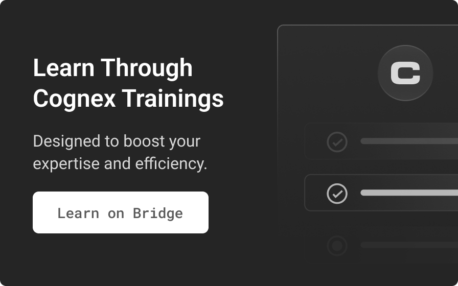 Cognex Learn Through Trainings card