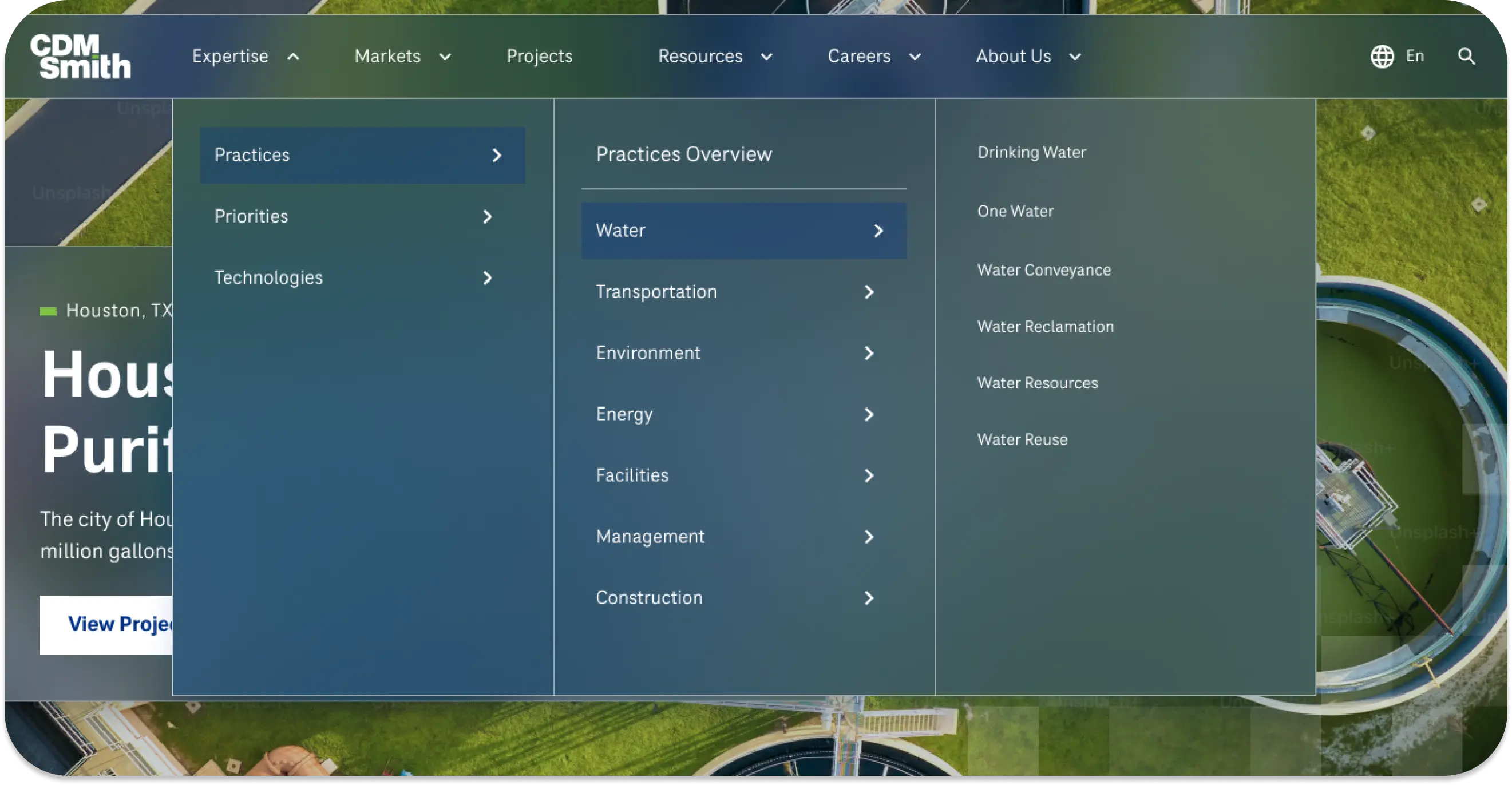 Mega-menu navigation