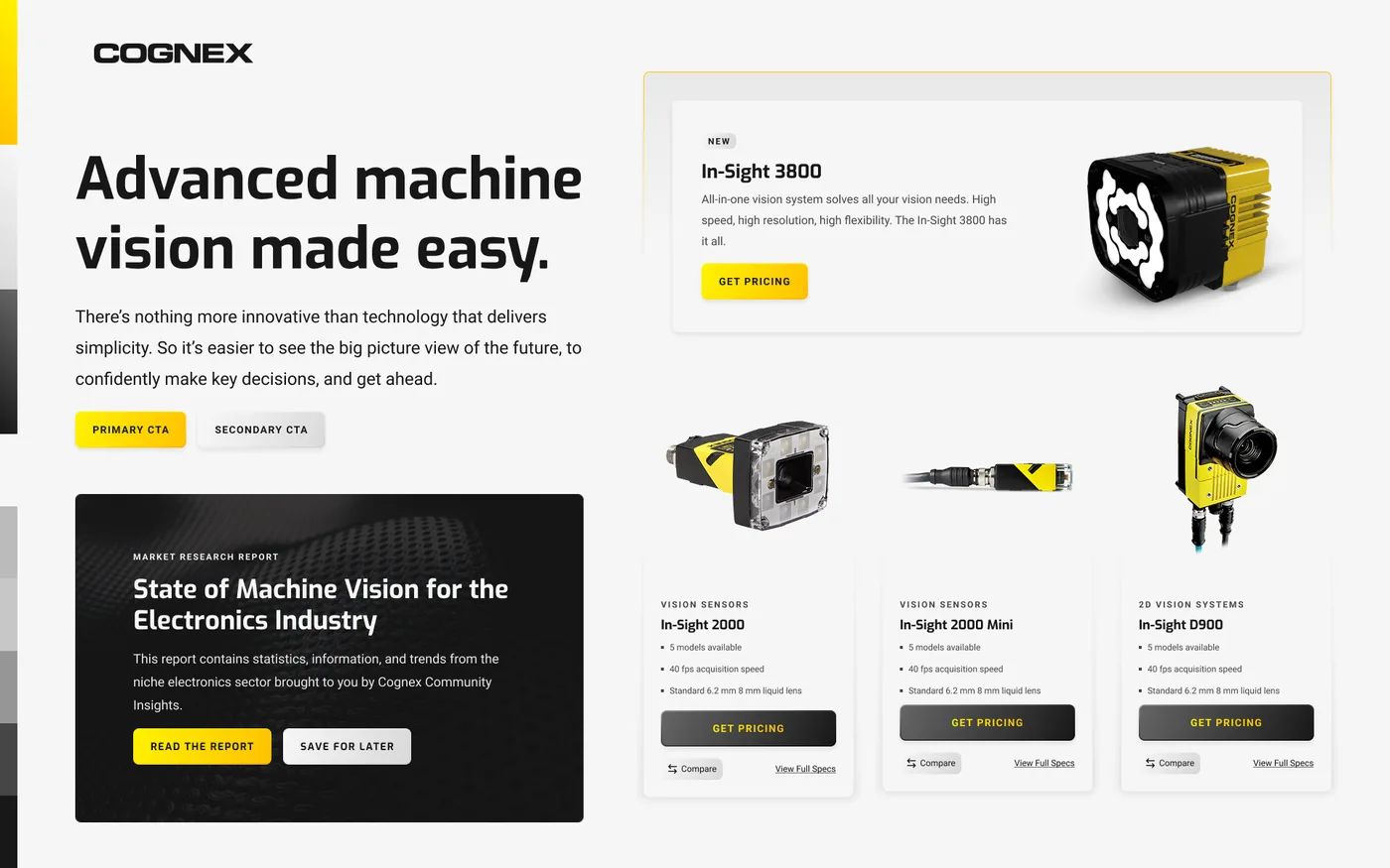 Cognex visual concept 1 — light, clean, airy direction