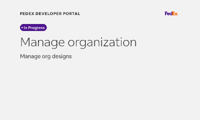 FedEx organization management interface