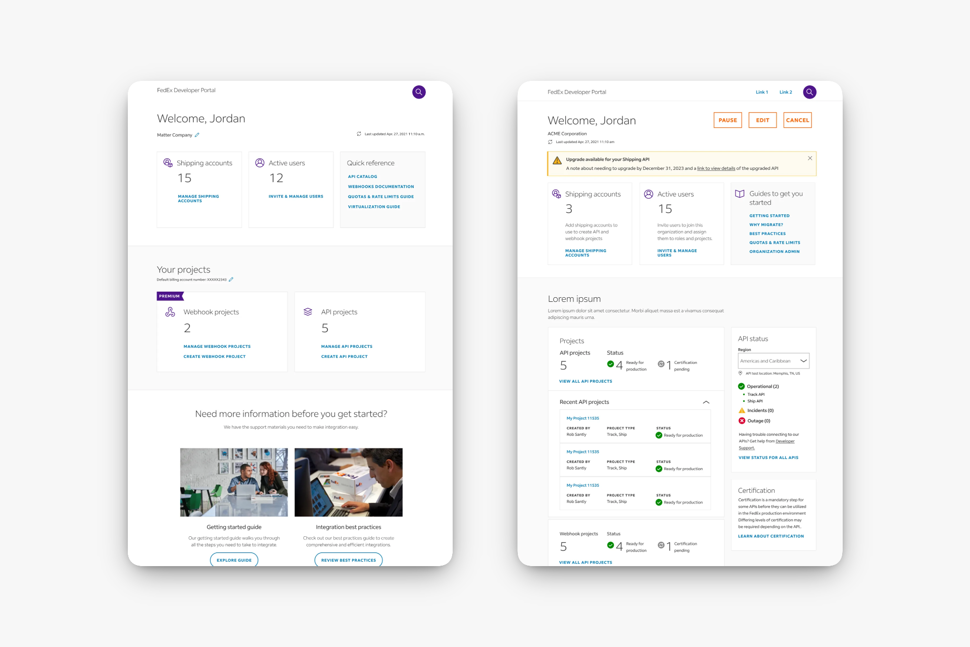 Mid-stage FedEx Developer Platform exploration